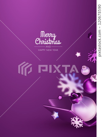 Christmas winter festive composition. Colorful Xmas background realistic 3d decorative design objects, christmas tree, gift boxes, xmas ball, gold confetti. Happy New Year. Vector illustration Christmas winter festive composition. Colorful Xmas background realistic 3d decorative design objects, christmas tree, gift boxes, xmas ball, gold confetti. Happy New Year. Vector illustration 120678590