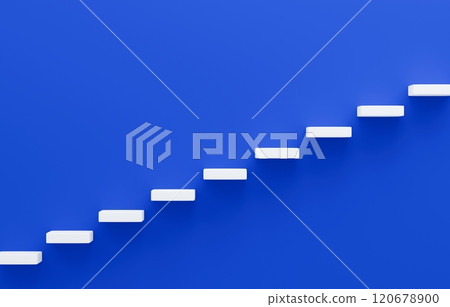 3D material_simple stairs_blue 120678900