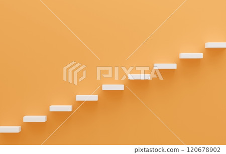 3D material_simple stairs_orange 120678902