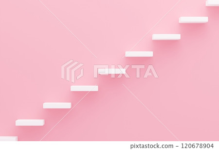 3D material_simple stairs_pink 120678904