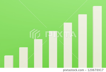 3D material_simple bar graph_green 120678917