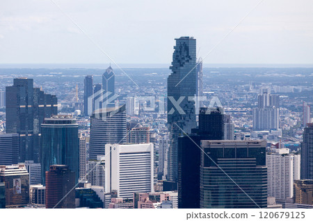 Aerial view of the MahaNakhon in Bangkok Aerial view of the MahaNakhon in Bangkok 120679125