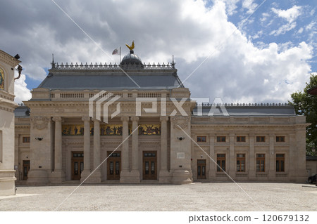 The Palace of the Chamber of Deputies on Dealul Mitropoliei in Bucharest The Palace of the Chamber of Deputies on Dealul Mitropoliei in Bucharest 120679132