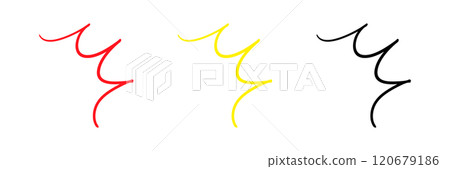 Surprise and discovery cartoon icon set Surprise and discovery cartoon icon set 120679186