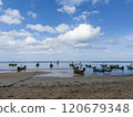 Long tail boat on the Naiyang beach in Phuket thailand, andaman sea 120679348