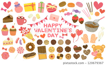 Valentine's Day material set vector 120679367