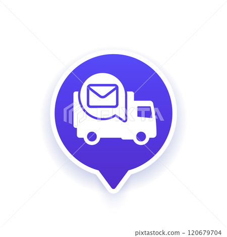 mail truck icon, vector design 120679704