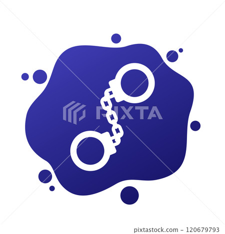 Handcuffs vector icon for web 120679793