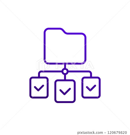 data classification line icon on white data classification line icon on white 120679820