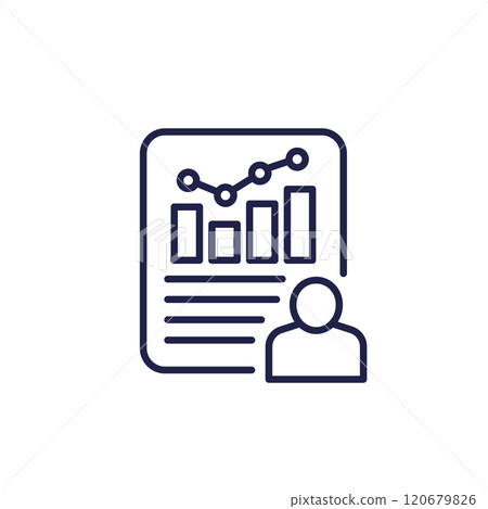 user metrics or data line icon user metrics or data line icon 120679826