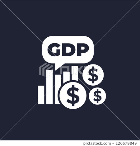 GDP vector icon, Gross Domestic Product 120679849
