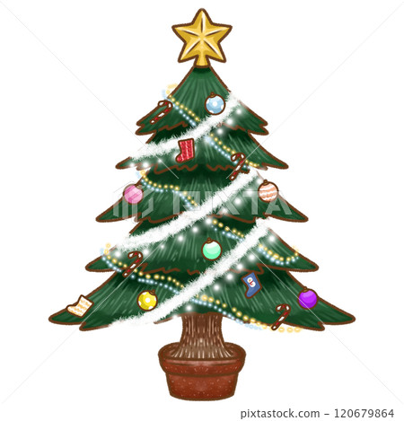 Colorful christmas tree 120679864