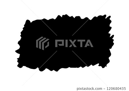 Brush stroke hand painted with black ink 120680435