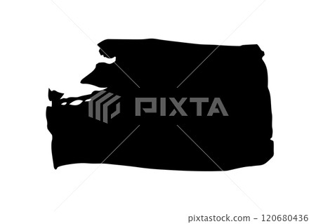 Brush stroke hand painted with black ink 120680436