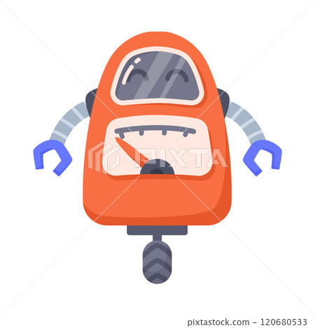 Robot and Modern Electronic Humanoid Machine Vector Illustration 120680533