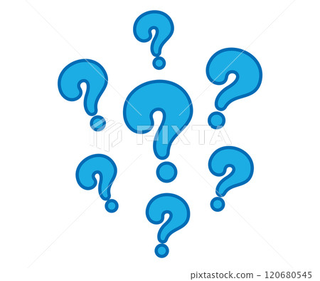 Question mark, blue question mark illustration 120680545