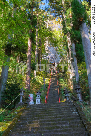 Stone steps of Nakanotake Shrine, Mt. Myogi, Kanra District, Gunma Prefecture 120681223