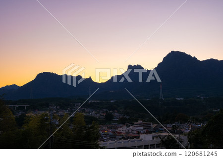 Mount Myogi at dusk, Gunma Prefecture 120681245