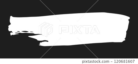 Rectangular banner hand painted with chalk on black 120681607