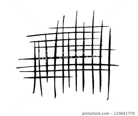 Hatching texture hand painted with black ink brush stroke 120681770