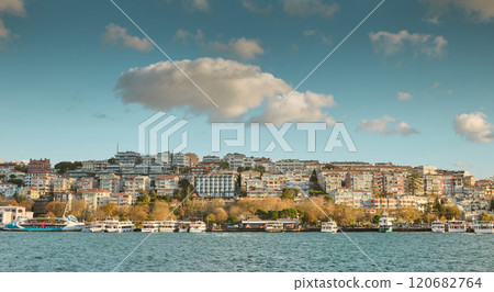 Uskudar seaside in Istanbul city, Turkey 120682764