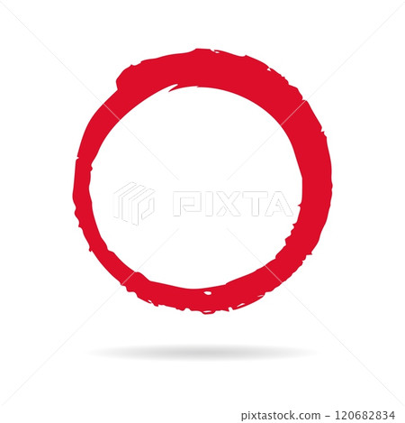 Hand painted ink circle 120682834