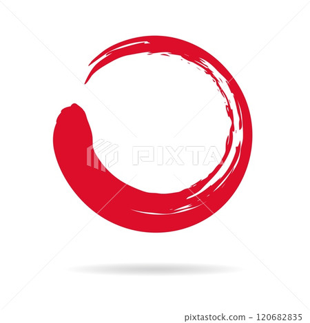 Hand painted ink circle 120682835