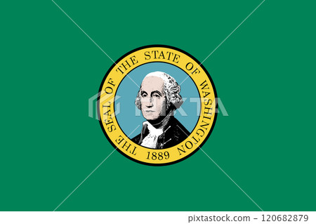 Washington State Flag background illustration 120682879