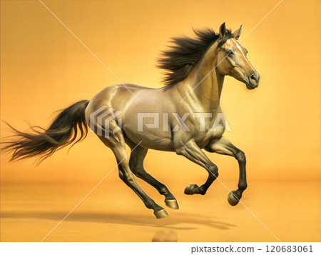 Horse Running in a Field 120683061