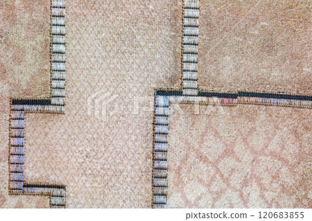 Geometric pattern gray fabric. Furniture jacquard fabric with geometric pattern. 120683855