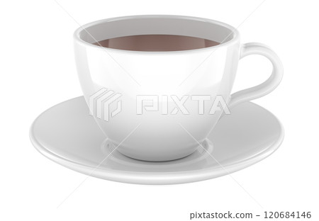 Cup of coffee or tea, 3D rendering 120684146