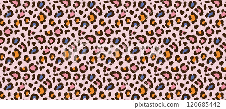 Patterned abstract background of leopard, Cheetah skin. Luxury, chic, fashion concept. Minimalist 120685442
