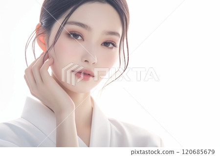 Beautiful women, skin care, anti-aging "AI generated images" 120685679