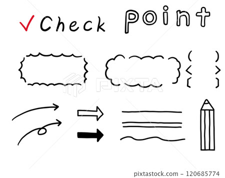 A set of simple hand-drawn illustrations for study A set of simple hand-drawn illustrations for study 120685774