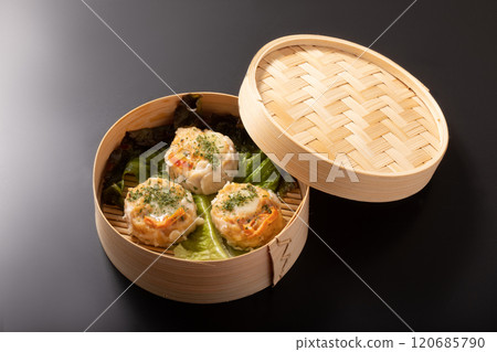 雞肉燒麥配番茄和馬蘇里拉起司 雞肉燒麥配番茄和馬蘇里拉起司 120685790