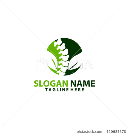 herbal therapy backbone logo design vector herbal therapy backbone logo design vector 120685878