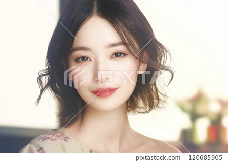 Beautiful hair woman/hair salon "AI generated image" 120685905