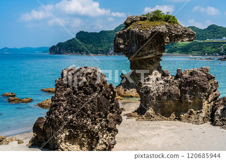 Apple Rock (Umbrella Rock) Kakidomari Coast Nagasaki Sunset Road [Nagasaki City] 120685944