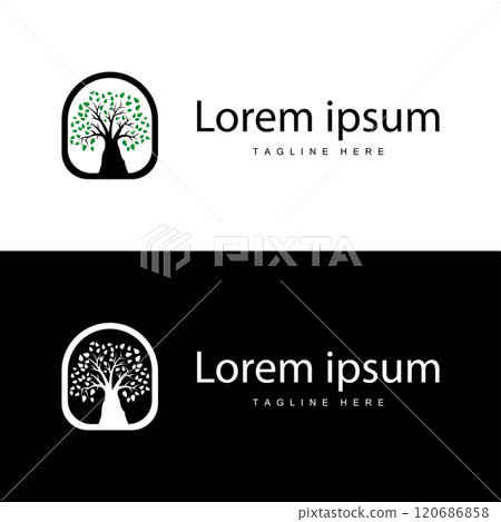 green nature education kids playground tree logo illustration and play tree design 120686858
