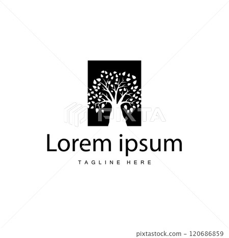green nature education kids playground tree logo illustration and play tree design 120686859