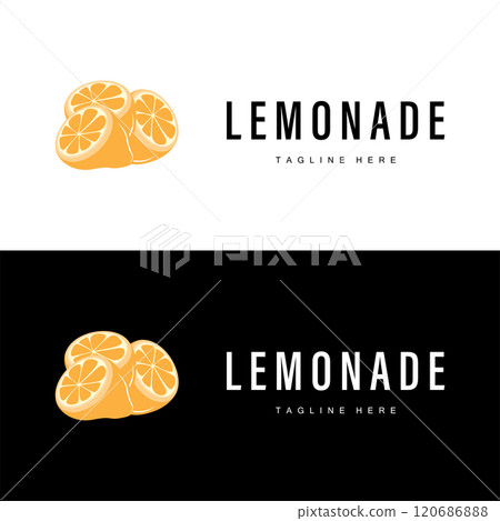 lemon logo design fresh lemon fruit with lemonade plant illustration template lemon logo design fresh lemon fruit with lemonade plant illustration template 120686888