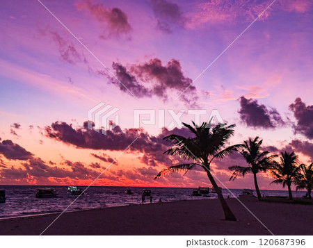 View of Fulidhoo island in the Maldives 120687396