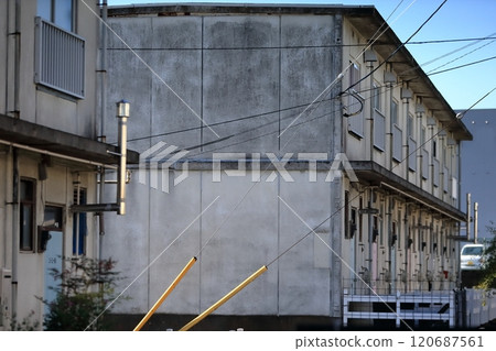 Image of a two-story row house Image of a two-story row house 120687561