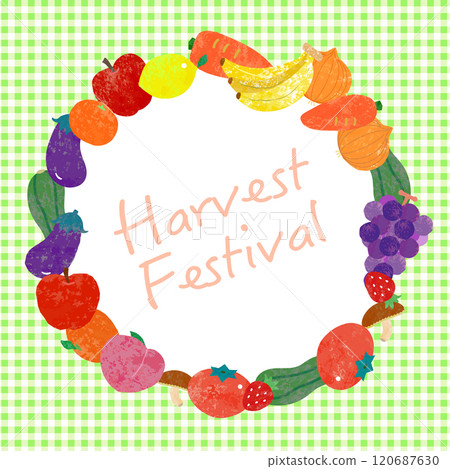 蔬菜和水果向量框架(黃綠色) 蔬菜和水果向量框架(黃綠色) 120687630