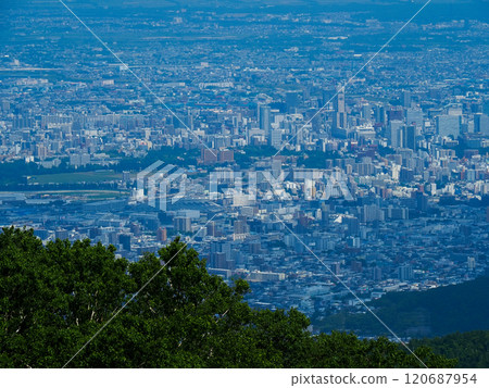 A bird's-eye view of downtown Sapporo A bird's-eye view of downtown Sapporo 120687954