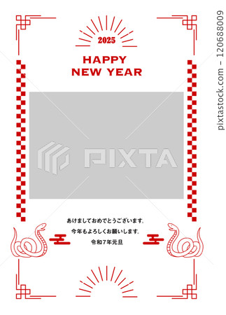 2025蛇年相框新年賀卡 120688009