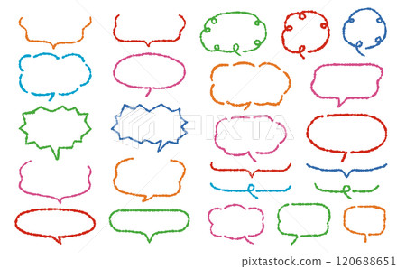 Handwritten style speech bubble design material 120688651