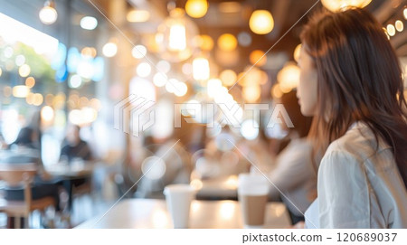 Defocused The soft lighting creates a dreamy atmosphere causing the faces of patrons to appear blushed and blurred Defocused The soft lighting creates a dreamy atmosphere causing the faces of patrons to appear blushed and blurred 120689037