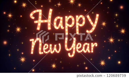 glowing text written in gold glitter 120689739