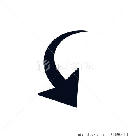 Simple down arrow illustration Simple down arrow illustration 120690063